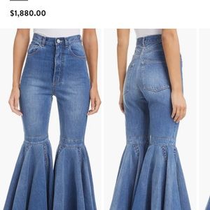 ALAIA CRINOLINE FLARE LEG JEANS
